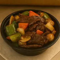 107B) Beef black pepper & mushroom