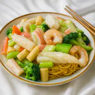 55A) Seafood Chow Mein