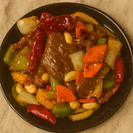 61B) Kung pao beef🌶🥜
