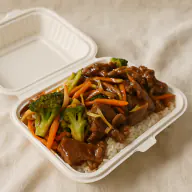 L17) Beef or Chicken Teriyaki Sauce on Rice
